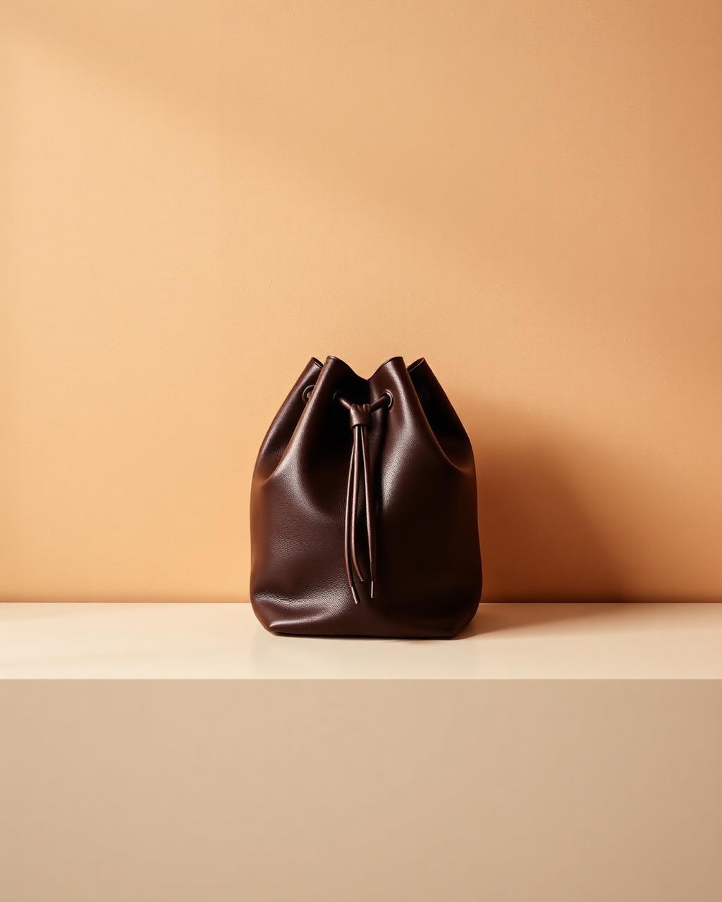 Secchiello strutturato — Pelle, cioccolato